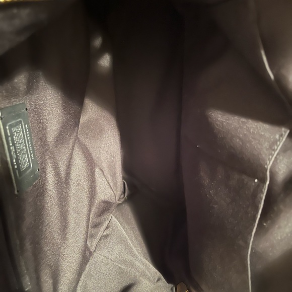 NWOT coach backpack. Leather black and canvas. main image 6